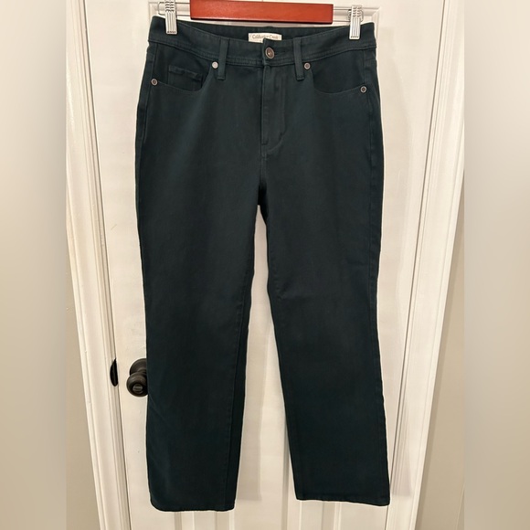 Coldwater Creek Size 8P Petite Classic Fit Dark Green Pants - Picture 1 of 5